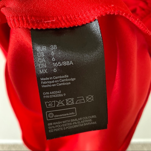 H&M Red Drawstring Mini Dress - Picture 5 of 7